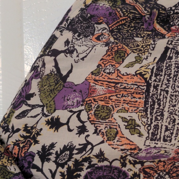 Funky 1980s Vintage Short Sleeve Button Down - Picture 4 of 5